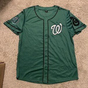 Washington Nationals Harry Potter Slytherin House Jersey, Brand New, Size Large